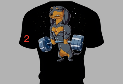 Dachshund Deadlift Tees