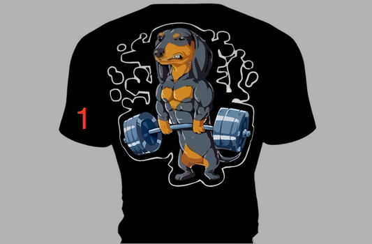 Dachshund Deadlift Tees